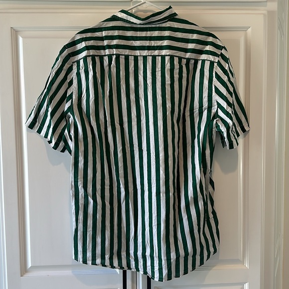 H&M Men’s Stripes Button Up Short Sleeve- L - Picture 2 of 2